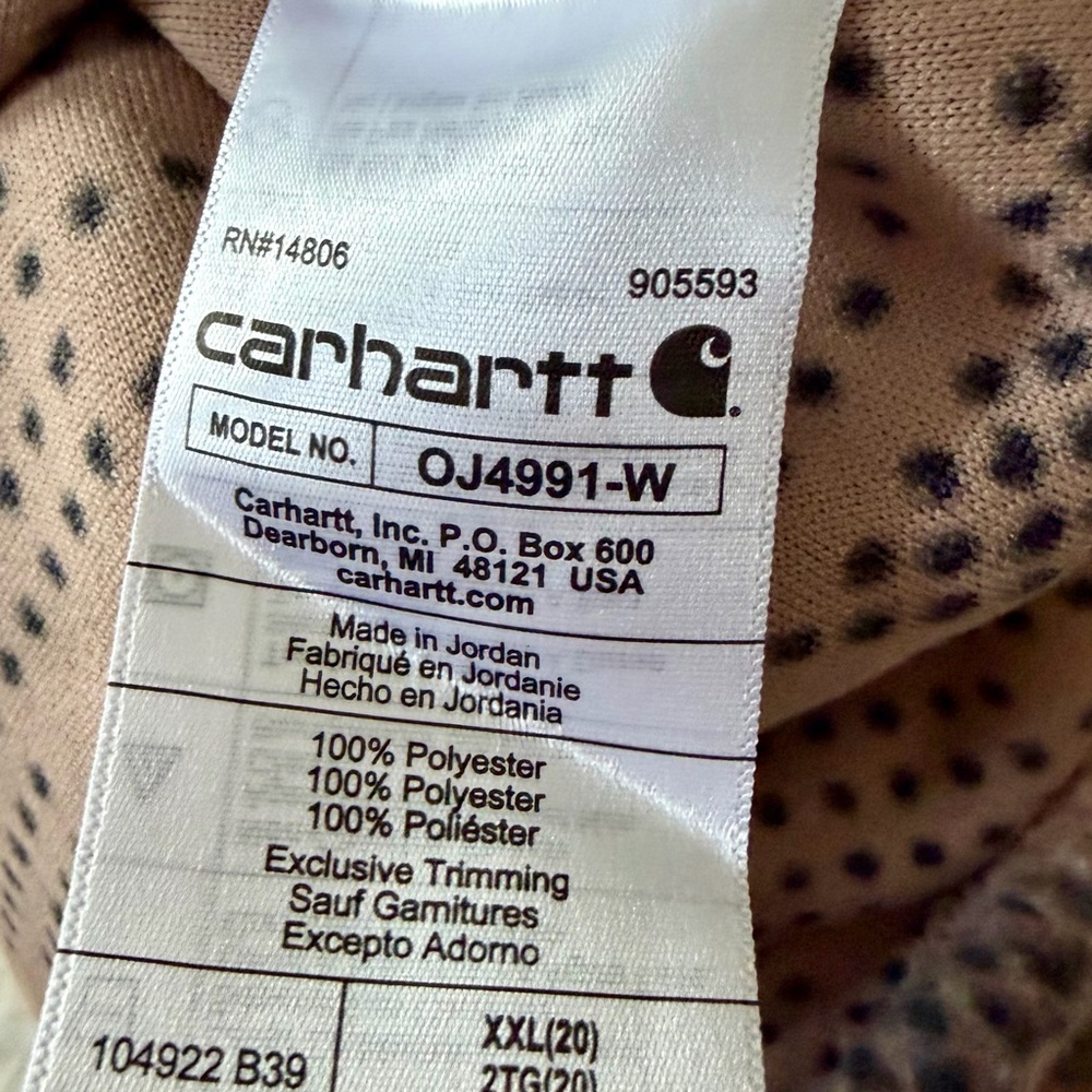 Carhartt Sherpa Lined Pullover Jacket XXL NWT Aztec - Picture 5 of 5